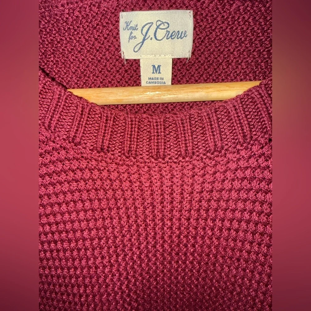 J. Crew Men's Burgundy Crewneck Sweater